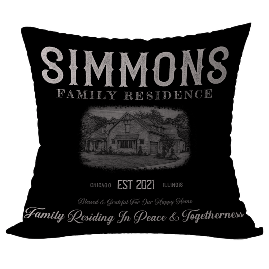 Black Personalized Designer Decorative Pillow