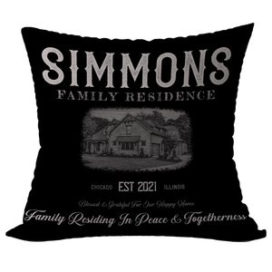 Black Personalized Designer Decorative Pillow