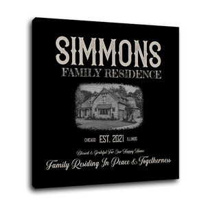 Black Personalized Designer Wall Art Canvas