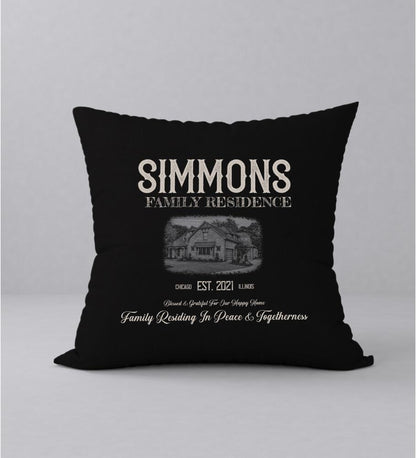 Black Personalized Designer Decorative Pillow