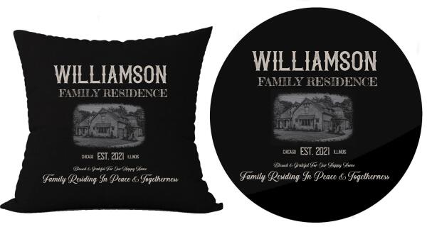 Black Decorative Pillow & Wall Clock Gift Bundle